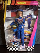 NASCAR 50th Anniversary Barbie Doll Hot Wheels Collector Edition 1998 Box Damage