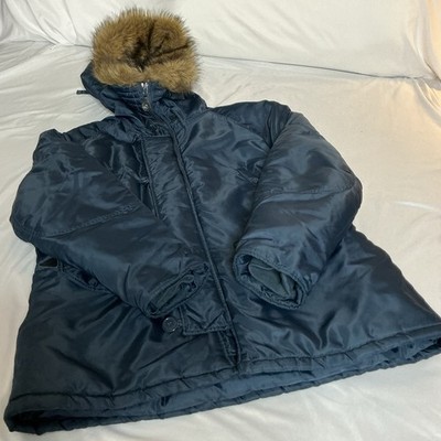 Schott  Hooded Nylon Insulated Flight Parka N-3B Mens XL See Pics For Sizing