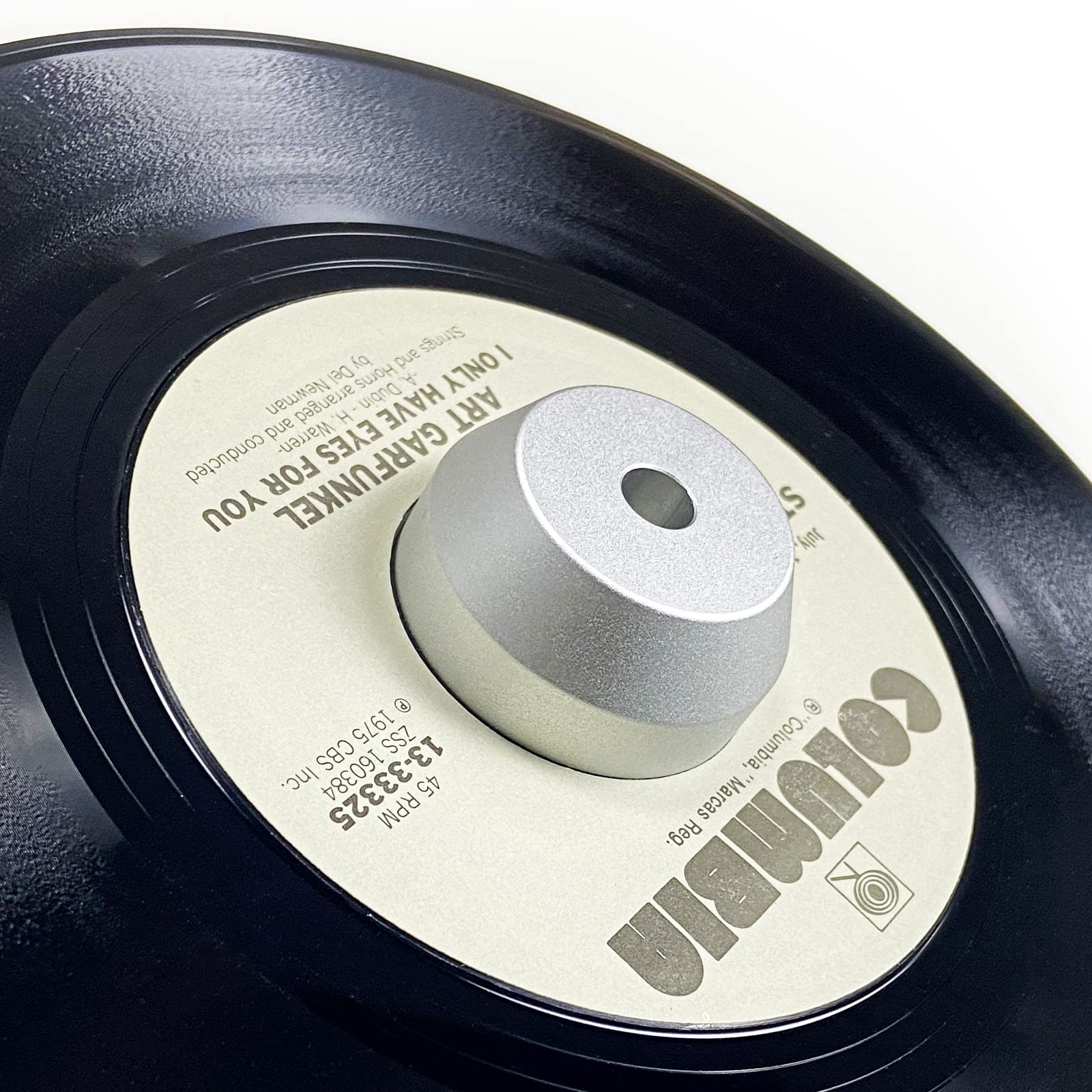 sdroceRyaM 45 RPM Record Adapter Solid Aluminum 7 Inch Vinyl Record Dome 45 A...