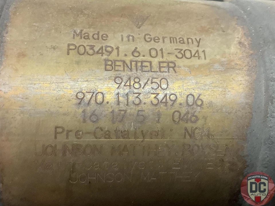Porsche Panamera Bank 2010-2013 5-8 4,8 L tubo de escape con Cat 97011334906 12744 Foto 3 de 4
