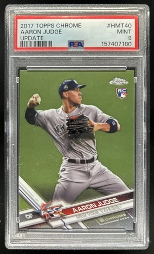 2017 Topps Chrome Update Aaron Judge RC Rookie #HMT40 New York Yankees PSA 9