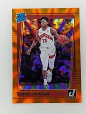 2021-22 Donruss #243 David Johnson Orange Laser Rookie Raptors RC Card