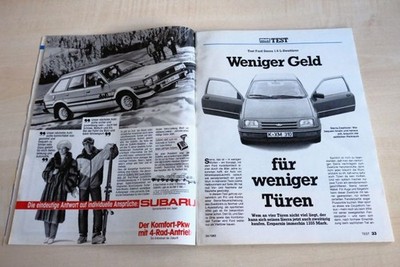 MOT 24/1983 Ford Sierra 1.6 L (Zweitürer) mit 75PS im TEST auf 3 Seiten