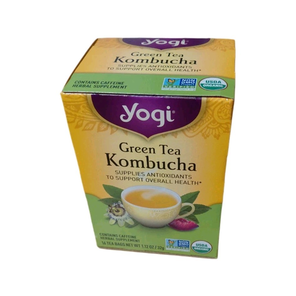 Yogi Green Tea Kombucha USDA Organic Bagged Tea & Infusion 14 Bags 32g