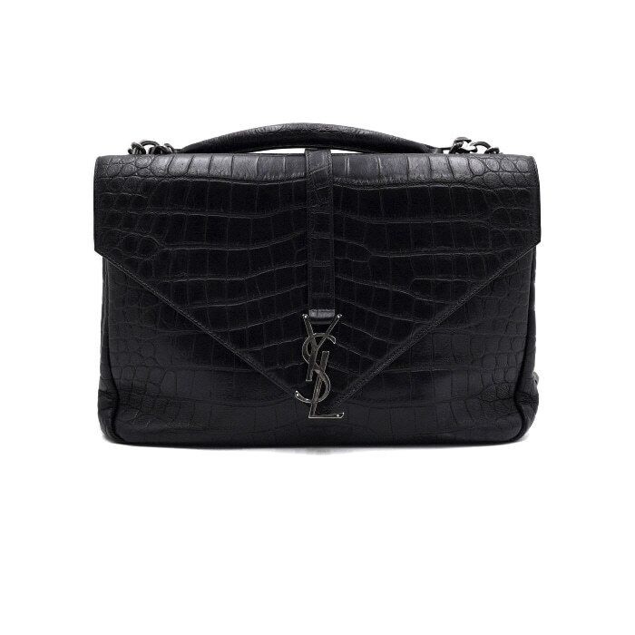 Saint Laurent Crocodile-Embossed College Large Tote Bag with 157429841 [U]