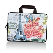 11 11.6 12 12.1 12.5 inch Laptop Carrying Bag Chromebook Case Eiffel Tower