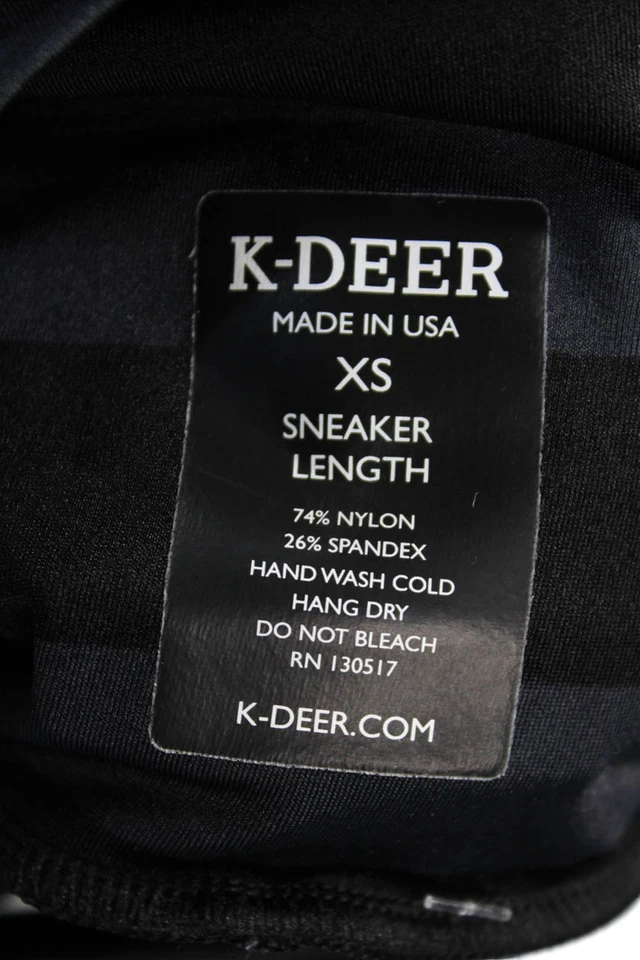 Leggings de mujer K-Deer a rayas cintura alta negro rosa talla XS Foto 4 de 4