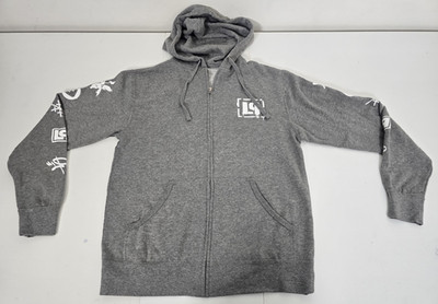 Linkin Park Hybrid Theory Icons Zip Up Gray Hoodie Sweatshirt Size Small