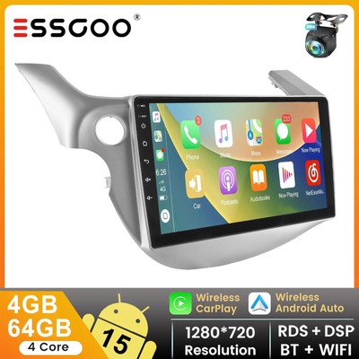 64GB For Honda Fit Jazz 2008-13 Car Stereo Radio Carplay Android 15 AHD GPS Navi