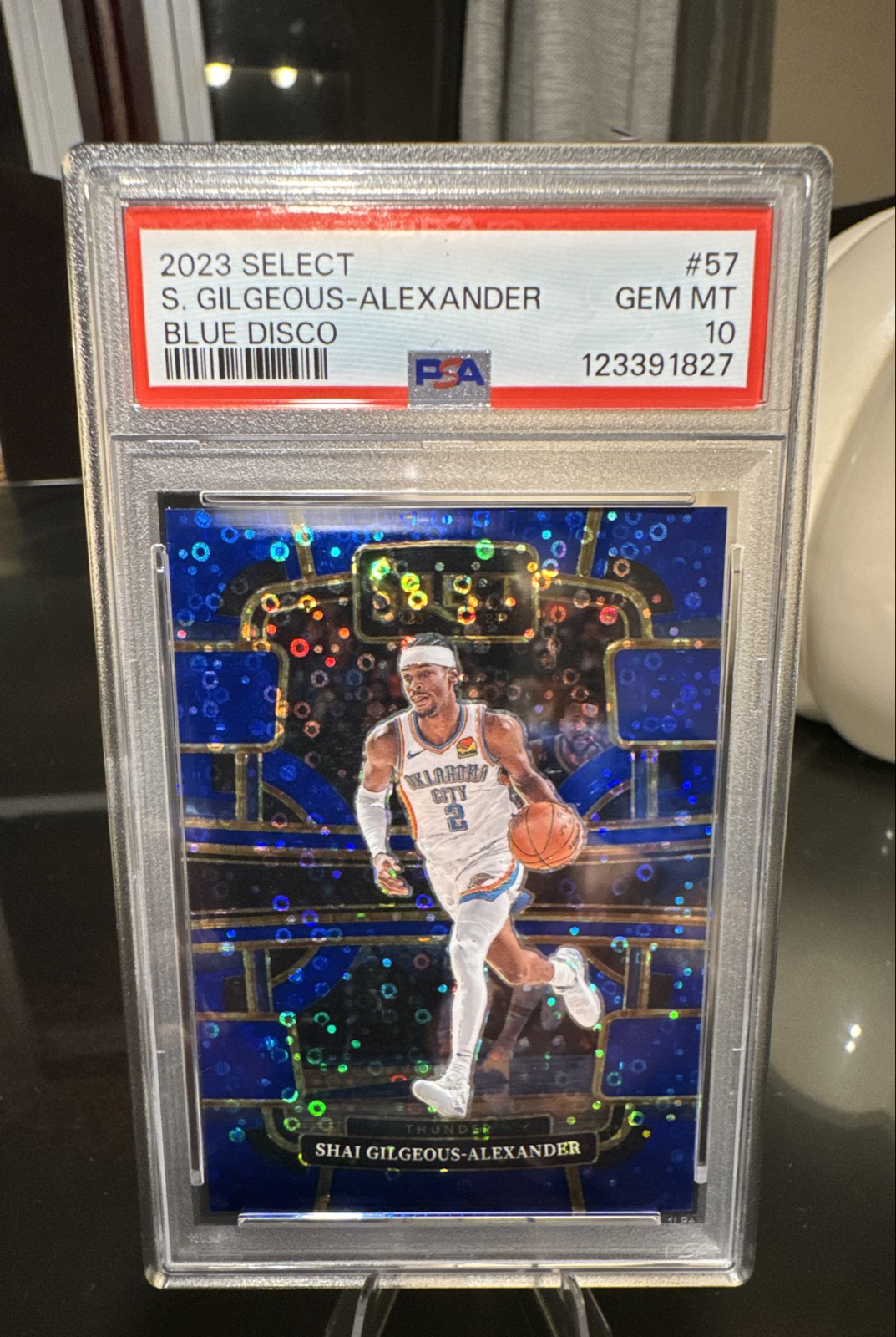2023-24 Panini Select - Concourse Shai Gilgeous-Alexander Blue Disco Prizm /25