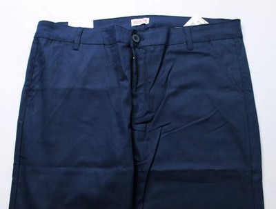 BASTION TRAIL MEN'S CHINO 4 WAY STRETCH PANTS SLIM FIT - SIZE: MEN 38X31 - NAVY
