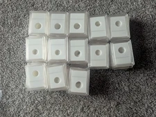 65pcs COIN SLAB PROTECTORS,DISPLAY,STORAGE FOR PENNIES, NICKLES AND DIMES, USED