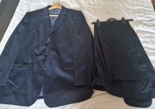 M&S Navy Blue Suit 46Â Inch Chest 40 Inch Waist Trousers Immaculate & Washable!