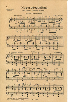 Ma Curly Headed Baby, Wiegenlied, G. H. Clayton, für Salonorchester, ersch. 1900