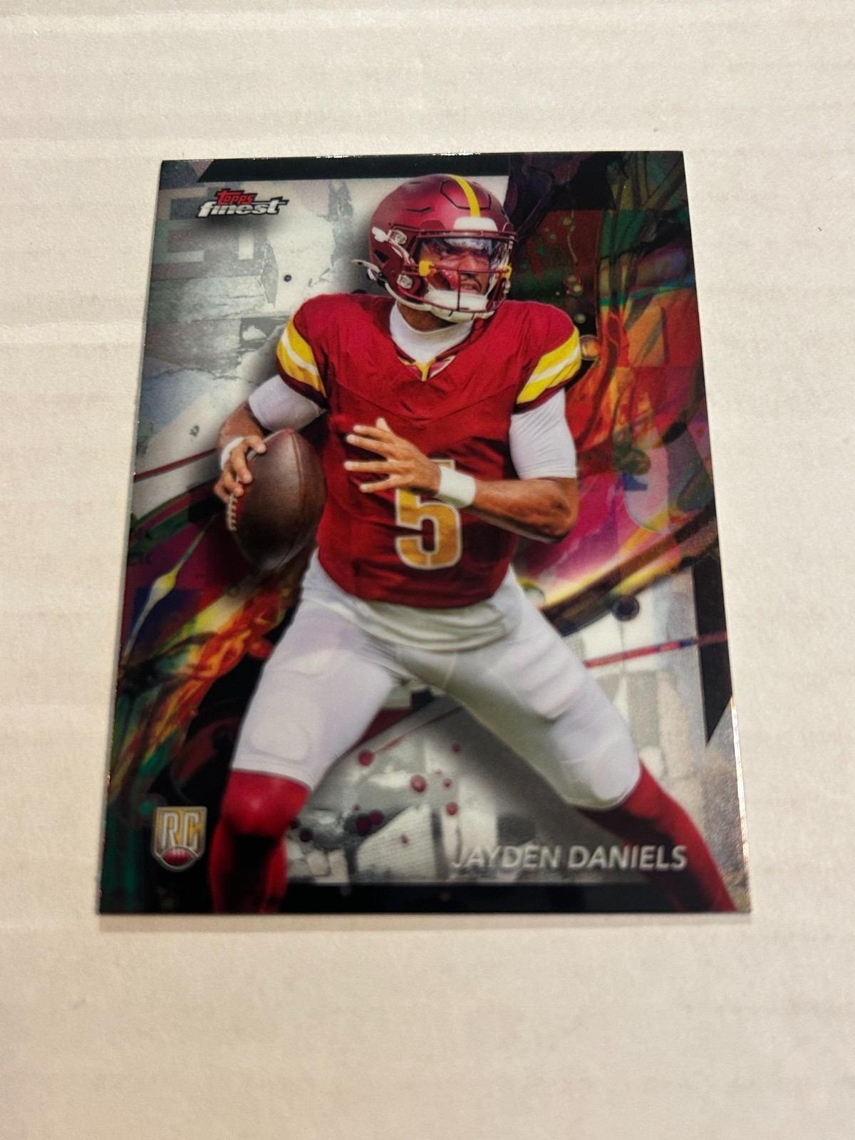 2024 TOPPS FINEST JAYDEN DANIELS #67 ROOKIE COMMANDERS TN3