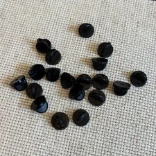20 Black Rubber Pin Backs Lapel Pin Backs Pin Safety Back Brooch Tie Replacement