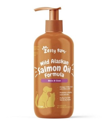 Wild Alaskan Salmon Oil for Dogs & Cats - Omega 3 Skin & Coat Support 16oz