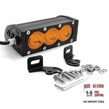 LED Light Bar 6Inch Single Row Spot Amber Lights for Fog Light Driving Work