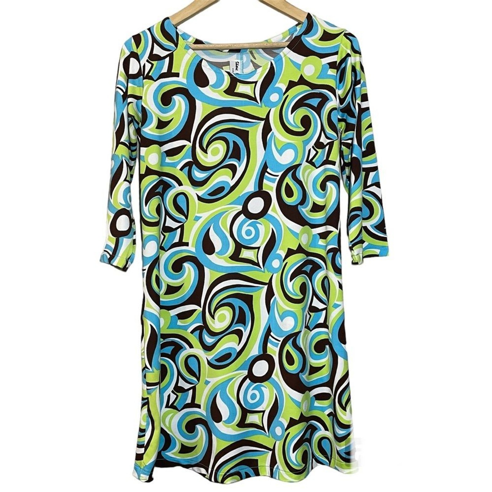 Shane Lee Inc. Retro A-line dress. 3/4 sleeves. Women…