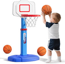 Toddler Basketball Hoop, Adjustable Indoor Basketball Goal with 3 Balls