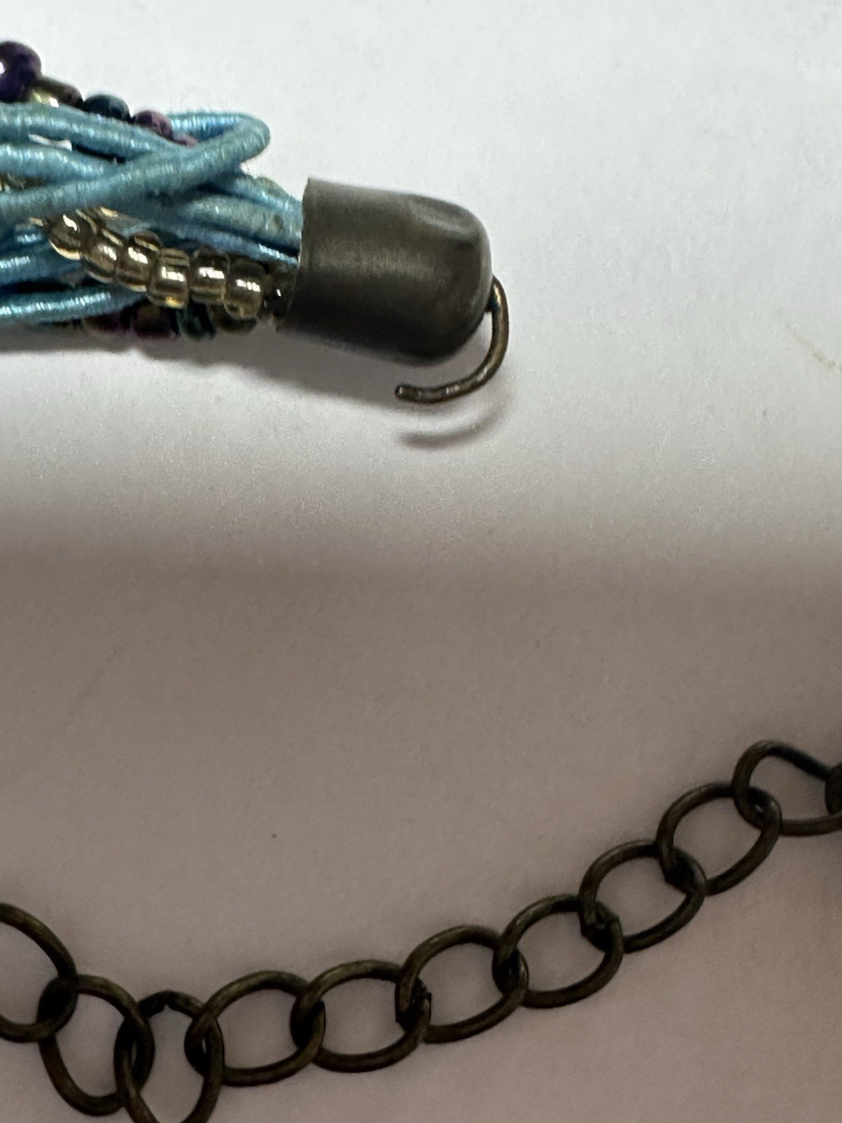 Boho Multi Strand Turquoise Gold Statement Chunky… - image 8