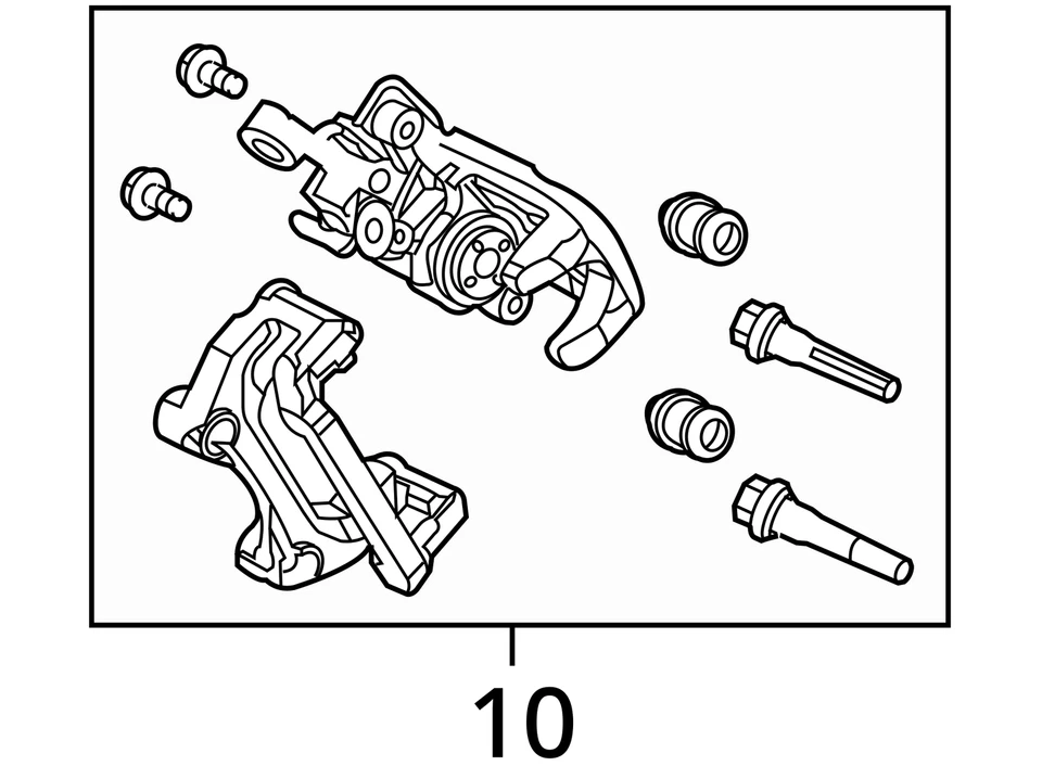 Pinça de freio traseira direita passageiro Mercury Milan 2006-2011 H80OV - Imagem 3 de 3