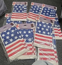 Lot Of 10 Packages Cotton Bandanas Patriotic Each Package Include 3 Bandanas 