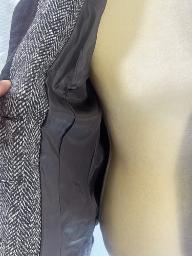 Blazer de tweed para mujer talla mediana marrón espiga VELVETEEN ribete casa de muñecas - Imagen 13 de 14