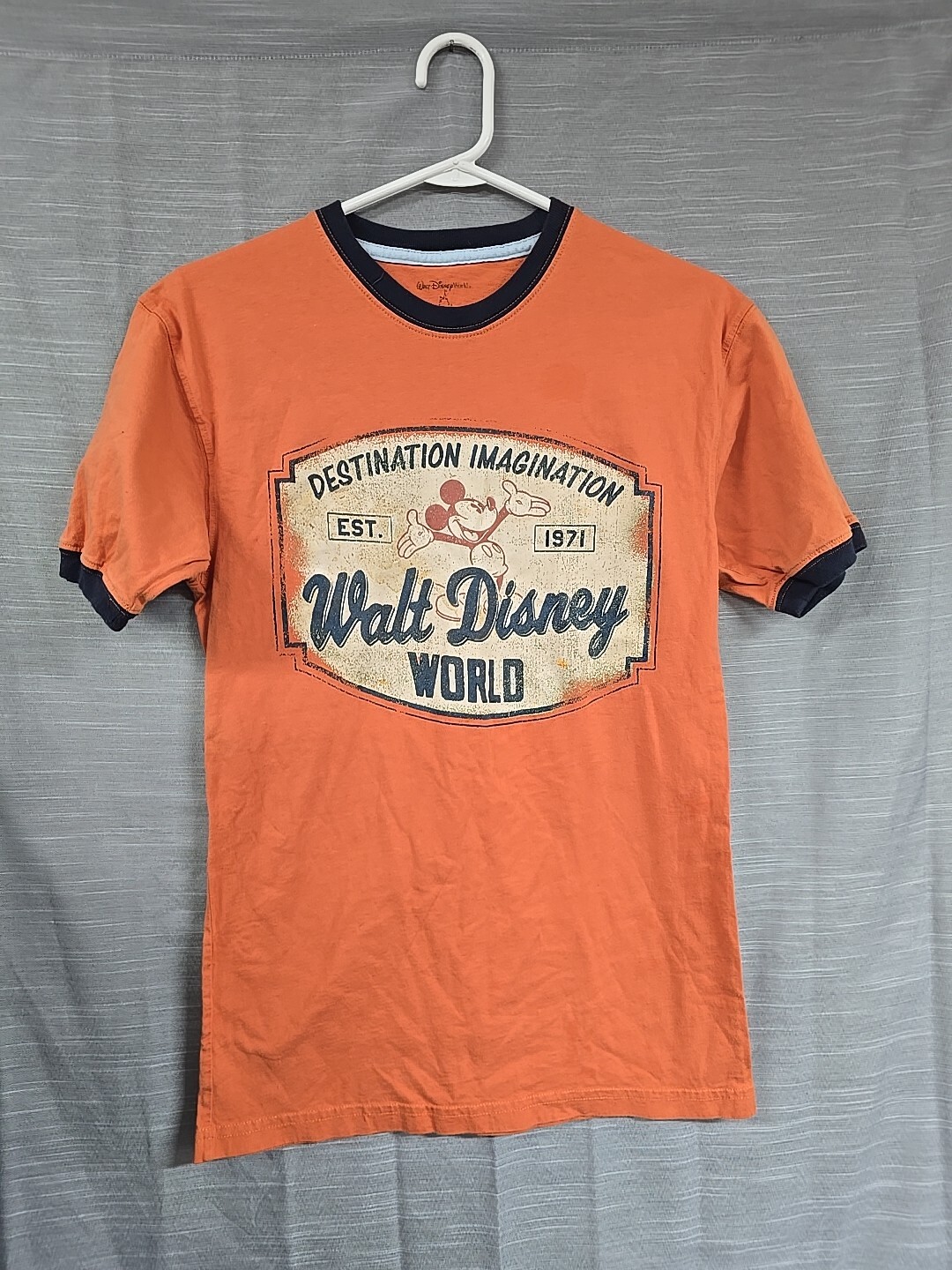 Disney World Mickey Mouse Orange T-Shirt Destination Imagination Tee