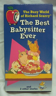 RICHARD SCARRY'S THE BEST BABYSITTER EVER VHS VIDEO Cartoon 1993 Scarry