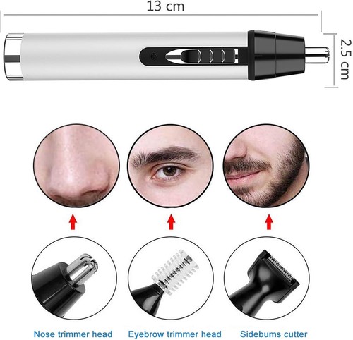 Taglia Peli Naso Professionale Rasoio per naso sopracciglia orecchie taglia IPX7 - Foto 2 di 9