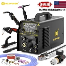 6-IN-1 MIG/TIG/MMA/CUT Welder 200A 220V Air Plasma Cutter Gas/Gasless MIG Welder