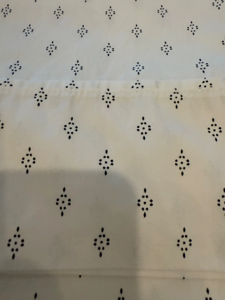 Juego de 2 fundas de almohada holísticas 100 % algodón patrón de puntos azul marino Foto 2 de 4