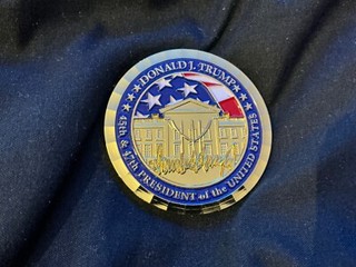 South after President Donald Trump 45 & 47 Commander and Chief challenge Coin