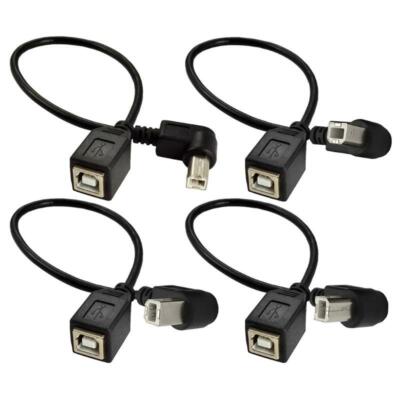 USB B Female to Type-B Male (90° UP/Down /Right/Left Angle) Short Extension Line