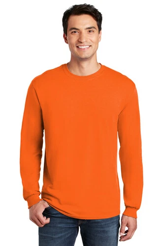 Gildan G540 Unisex Heavy Cotton Preshrunk Tshirt Long Sleeve Crew Neck T-Shirt - product listing photo