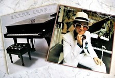 ELTON JOHN GREATEST HITS 1974 + HERE AND THERE 1976 LP 33 GIRI 12" DJM LEGGI