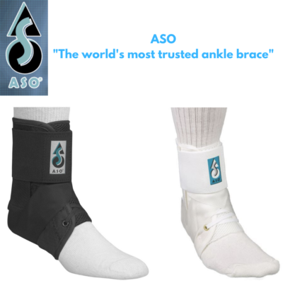 ASO Ankle Stabilizer サポーター ２個セット　Mサイズ 白 Med Spec ASO Ankle Stabilizer Orthosis, White, Medium - Walmart.com