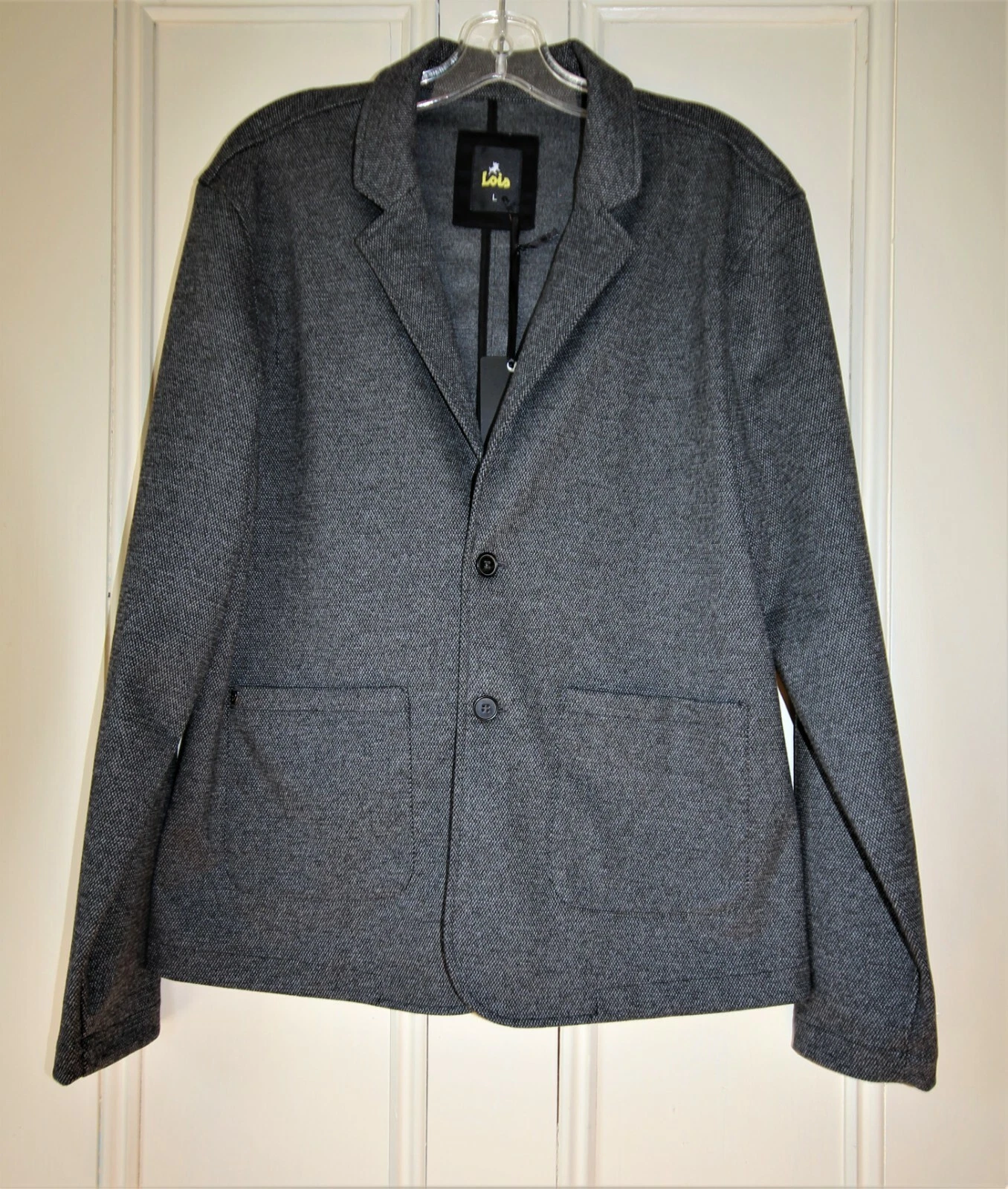 NWT Lois Jeans Men’s Charcoal Blazer With 2 Patched Pockets Size L