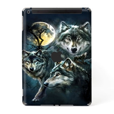 Skins Decal Wrap for Apple iPad 9.7 2017 3 Wolves Moonlight