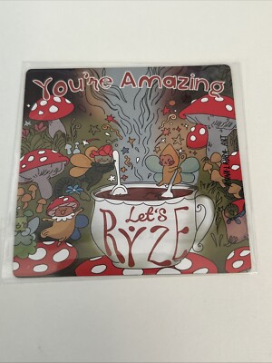 Ryze Mushroom Village Detailed Fridge Magnet Let's RYZE Coffee Anna Laura Art