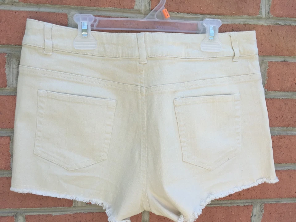 Pantalones cortos Anthropologie Blu Pepper para mujer talla M beige bordado azteca en la parte delantera B6 Foto 2 de 2