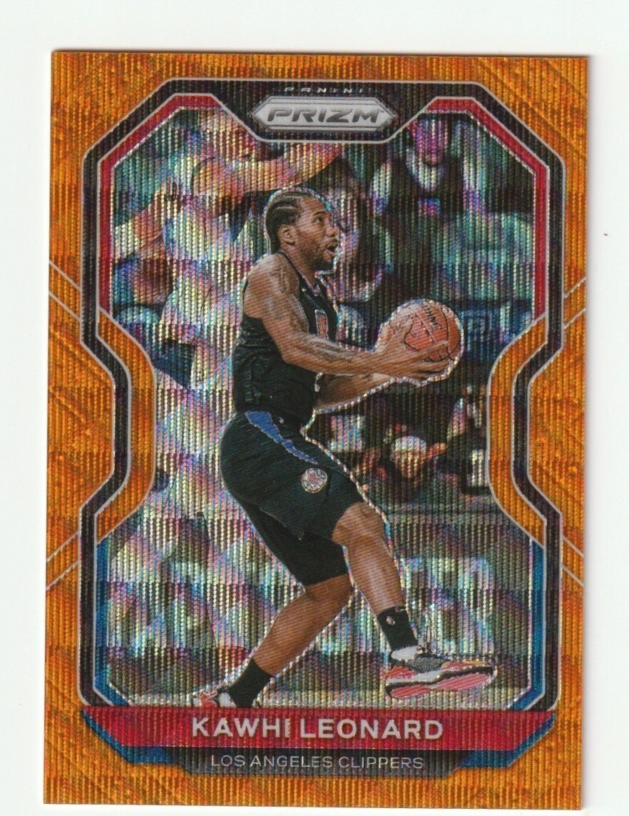 2020-21 Panini Prizm KAWHI LEONARD Orange Wave /60 Los Angeles Clippers #209
