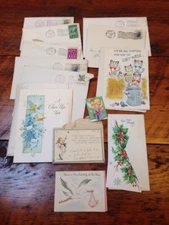 Lot of Vintage Greeting Cards Get Well Holiday Christmas Harold Fitch Luray VA