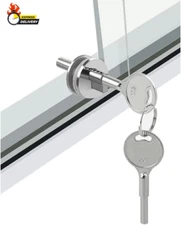 Glass Lock Sliding Glass Door Lock with Key Display Case Lock Suitable for Commo