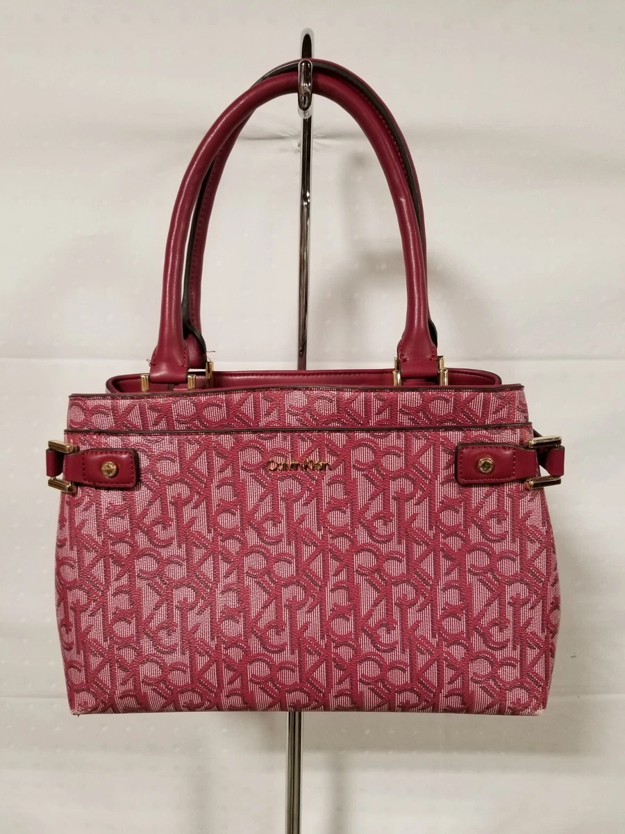 Calvin klein monogram satchel hot sale