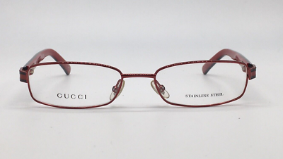 Gucci Eyeglasses Frames woman Red Gold Rectangular Reading