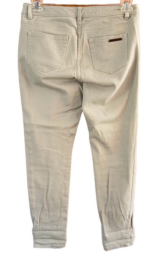 Michael Kors Beige Denim Skinny Jeans Size 4 Stretch Mid Rise 31 X 28 - Picture 16 of 21