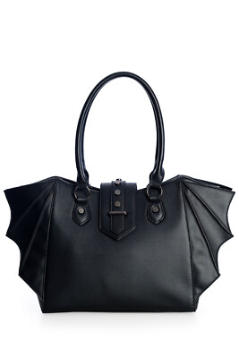 Banned Alternative Schultertasche Annabelle Schwarz Gothic Fledermaus Shopper