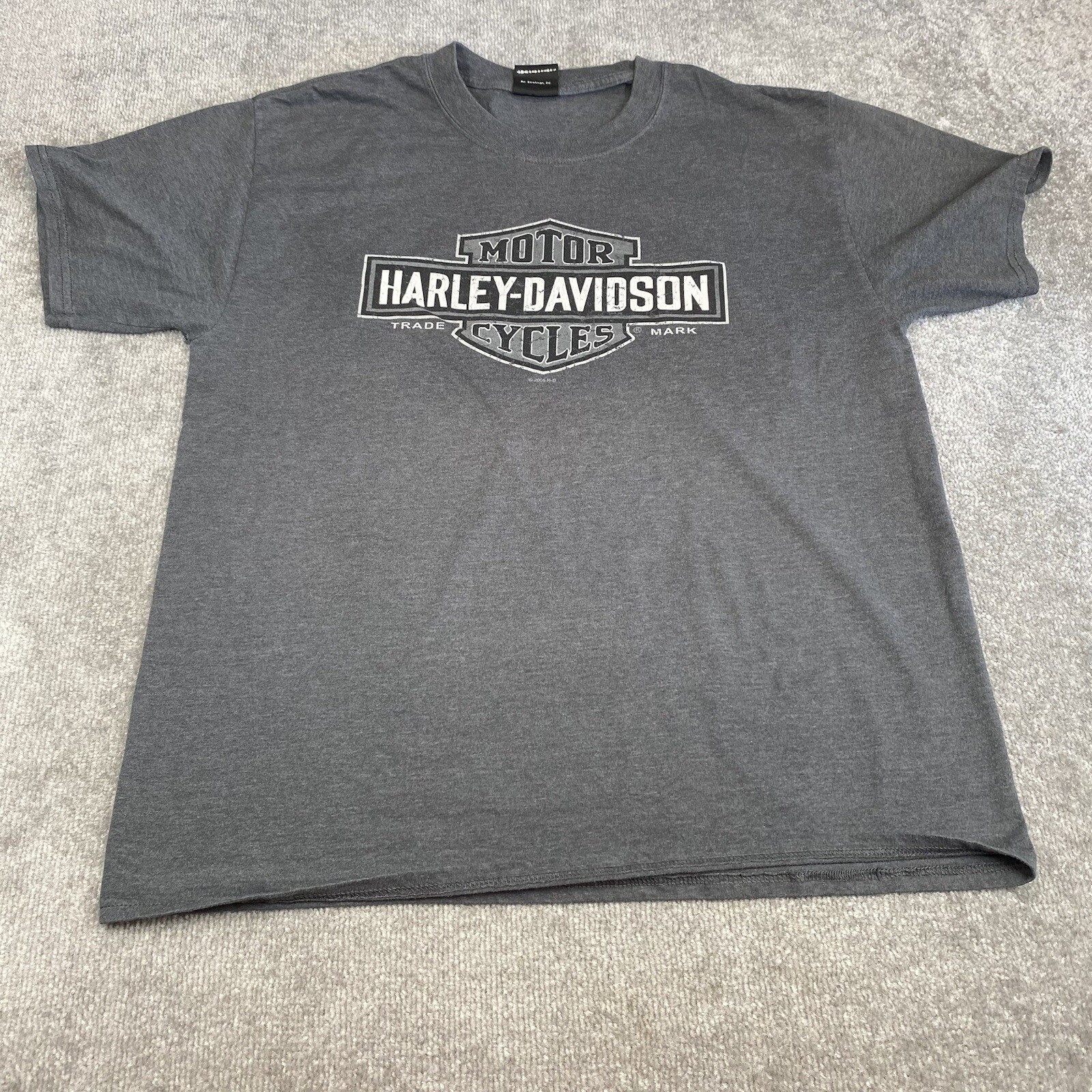 ALTRA Harley Davidson camicia uomo grande grigia stampa grafica maglietta Oldt Forth Smithsas